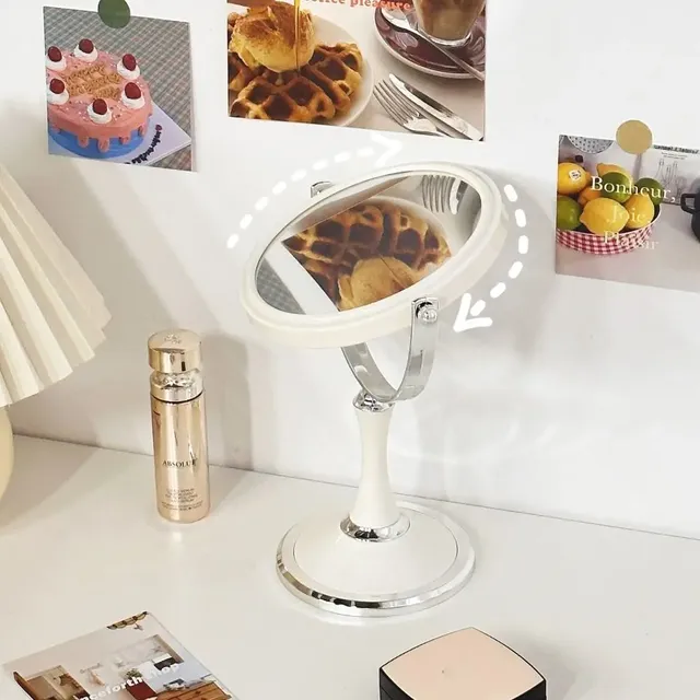 Miroir de maquillage Double face rotatif à 360 degrés – vue 2
