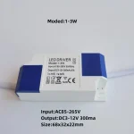 Transformateur panneau plafonnier 300mA 600mA 900mA LED pilote 1W 3W 5W 7W 12W AC85-265V à DC6V 12V 15V 21V 24V 48V éclairage