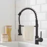 Robinet de cuisine extractible noir mat – vue 3