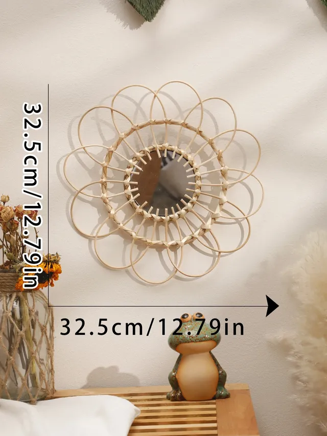 Miroir décoratif mural tissé à la main – vue 5