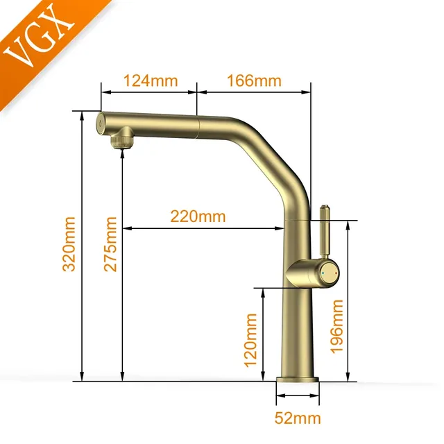 VGX robinet de cuisine double bec – vue 6