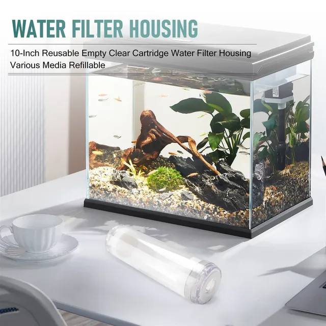 Cartouche filtrante réutilisable transparente plastique… – vue 4