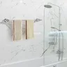 Ensemble accessoires bain mural chrome cristaux porte… – vue 3