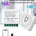 Commutateur intelligent WiFi 16A/20A, minuterie, disjoncteur, contrôle bidirectionnel, Yandex Alice Alexa Google Home APP, commande vocale, relais d&rsquo;automatisation