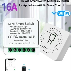 Commutateur intelligent WiFi 16A/20A, minuterie, disjoncteur, contrôle bidirectionnel, Yandex Alice Alexa Google Home APP, commande vocale, relais d’automatisation Commutateur intelligent WiFi 16A/20A, minuterie, disjoncteur, contrôle bidirectionnel, Yandex Alice Alexa Google Home APP, commande vocale, relais d’automatisation