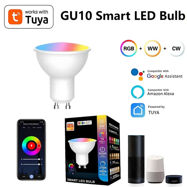 Ampoule LED WiFi 110V 220V GU10 Tuya