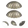 Lot six poignées coquille demi lune cannelées alliage… – vue 5