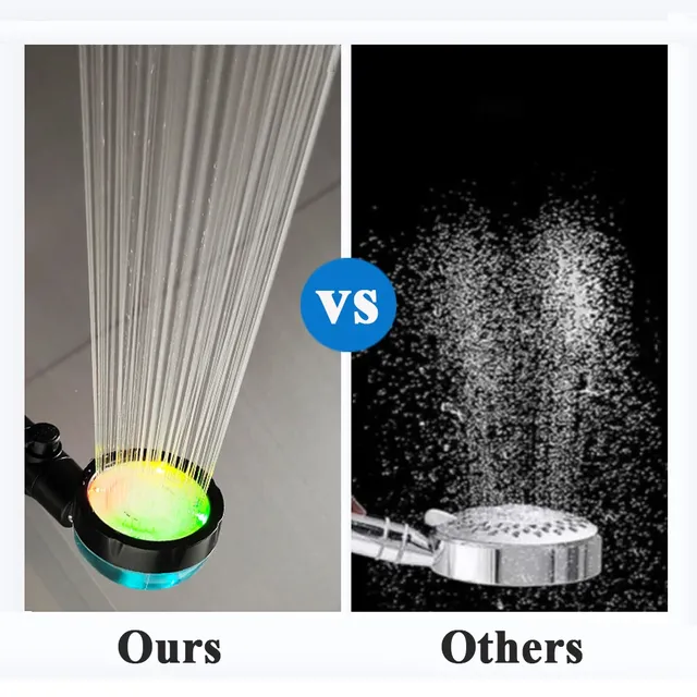 Pommeau de douche LED avec bouton d'arrêt – vue 4