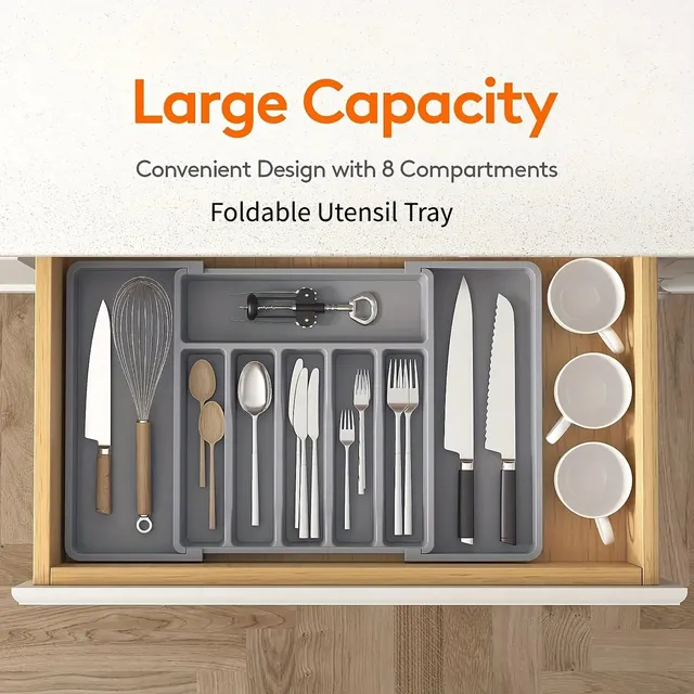 Organisateur couverts tiroir réglable extensible… – vue 2