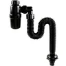 Siphon lavabo vidange déodorant antiodeur noir inox… – vue 5