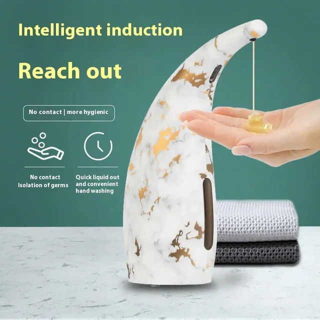 Distributeur savon automatique sans contact marbré blanc… – vue 3