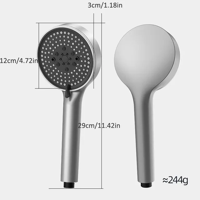 Pommeau de douche rond noir haute pression – vue 6