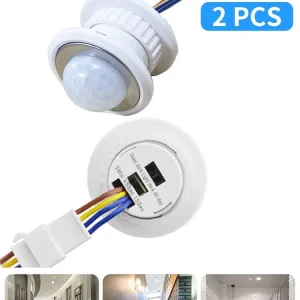 Capteur de mouvement interrupteur de lumière capteur de présence Pir 220V 110V interrupteur automatique pour l’éclairage temporisation ajuster lampe de détecteur de mouvement Capteur de mouvement interrupteur de lumière capteur de présence Pir 220V 110V interrupteur automatique pour l’éclairage temporisation ajuster lampe de détecteur de mouvement