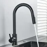 Robinet de cuisine noir flexible à nervures – vue 2