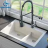 Robinet de cuisine extractible noir double bec 360 °… – vue 2