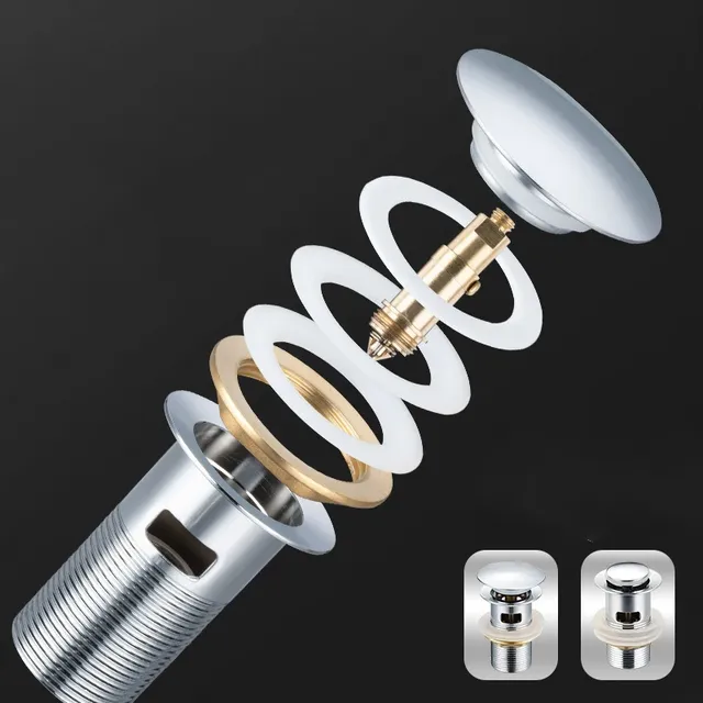Bonde vidange poussoir clic clac laiton massif inox… – vue 6
