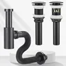 Siphon bouteille laiton bonde clic clac lavabo vasque… – vue 1