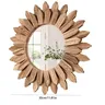 Miroir mural décoratif soleil bois sculpté rond… – vue 6