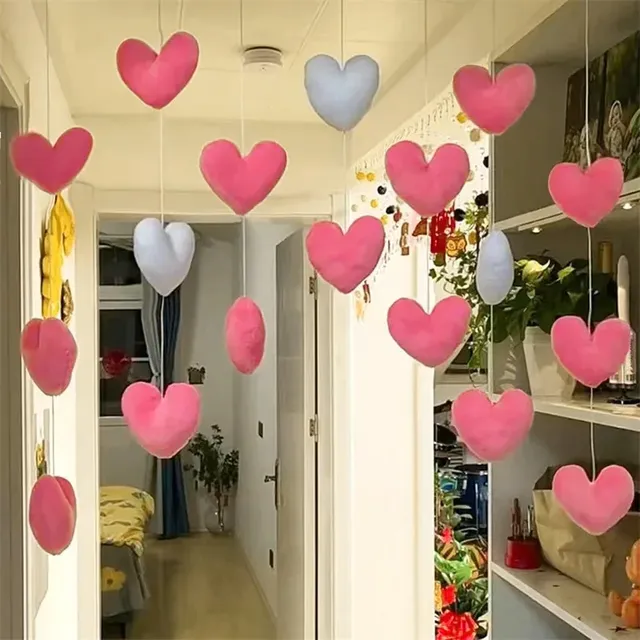Rideau décoratif en forme de cœur avec nœud – vue 3