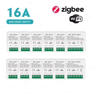 Mini commutateur intelligent Wifi /Zigbee 3.0, 16a, contrôle bidirectionnel, relais pour maison intelligente, disjoncteur d’automatisation, fonctionne avec Alexa Google Home Mini commutateur intelligent Wifi /Zigbee 3.0, 16a, contrôle bidirectionnel, relais pour maison intelligente, disjoncteur d’automatisation, fonctionne avec Alexa Google Home