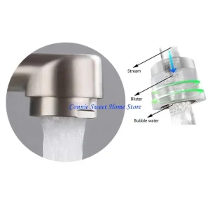 LXAF MUR MONT CHAPUIT TAPE avec longue longueur sortie Installation facile conceptions pratiques Tap d&rsquo;évier en acier Tap