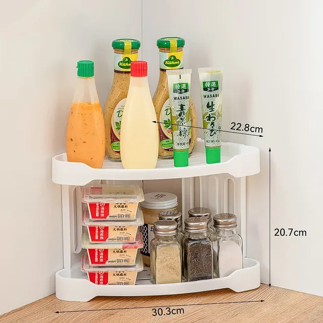 Étagère angle trois niveaux plastique PP empilable… – vue 2