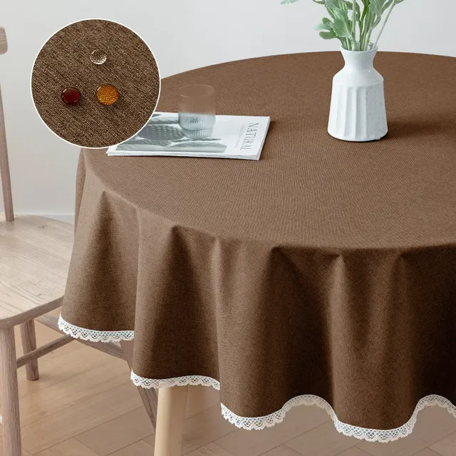 Nappe de Table ronde bordeaux – vue 5