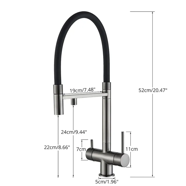 Robinet mitigeur d'eau potable Pure à double bec – vue 5