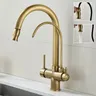 Robinet cuisine antique laiton massif pont monté filtre… – vue 6
