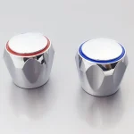 Couvercle de robinet à tête supérieure de robinet chaud et froid, ensemble de remplacement chromé, poignée de robinet de cuisine et de salle de bains, 2 pièces