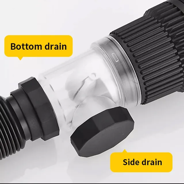 Siphon bouteille laiton massif bronze huilé noir vasque… – vue 6