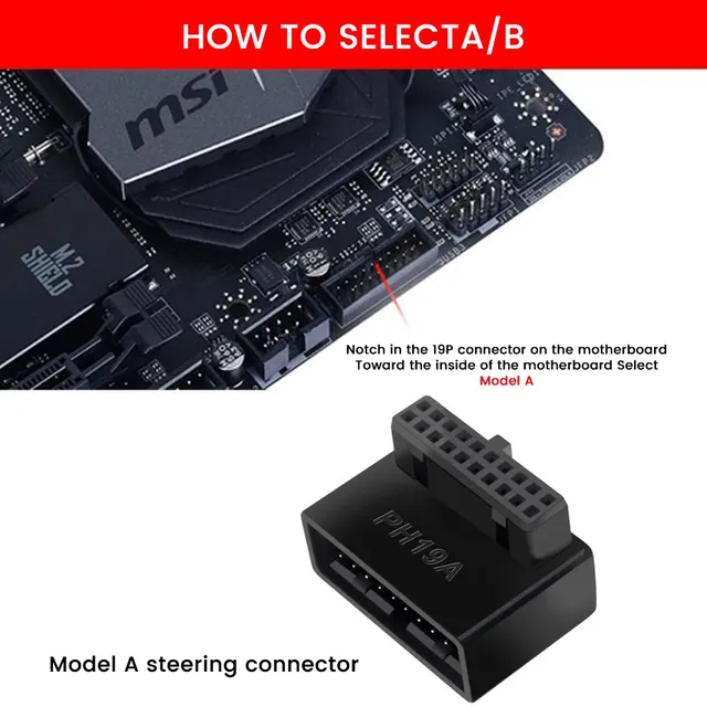 Connecteur d'adaptateur de tête de carte mère… – vue 4