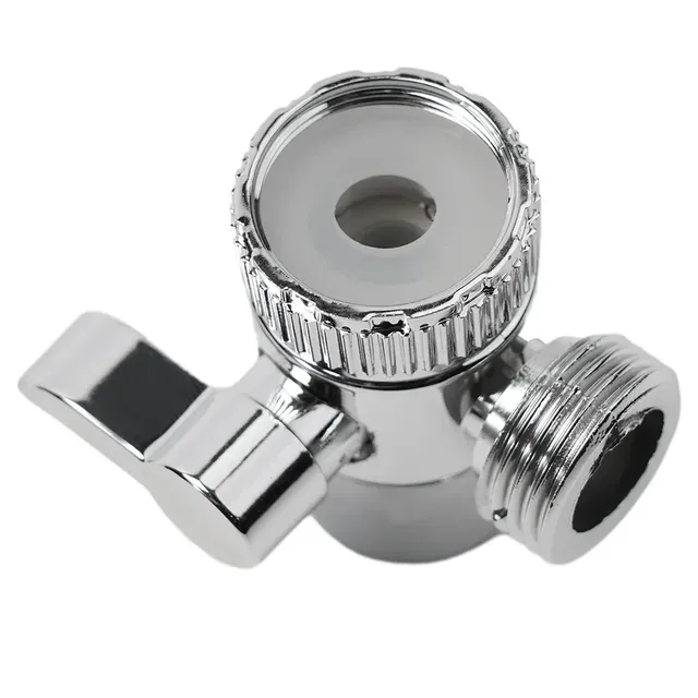 Déviateur robinet trois voies plastique chrome argenté… – vue 2