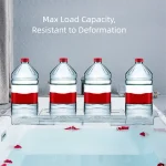 Plateau de baignoire extensible antidérapant, tapis anti-rayures avec poignées, Table de baignoire transparente, grande capacité pliable