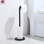 Porte-papier hygiénique autoportant avec rangement, porte-rouleau de papier toilette, support au sol, brossé, HOT1
