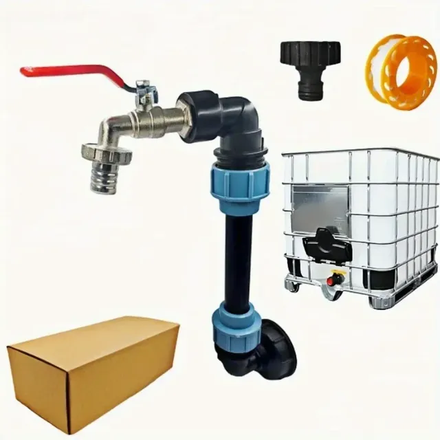 Adaptateur robinet cuve IBC tige verticale noire 50cm… – vue 2