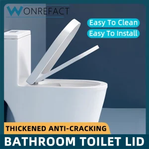 HOToilet-Siège de toilette narallongé, installation facile, suppression de la périphérie, siège de toilette rond, siège fermé silencieux (blanc) HOToilet-Siège de toilette narallongé, installation facile, suppression de la périphérie, siège de toilette rond, siège fermé silencieux (blanc)