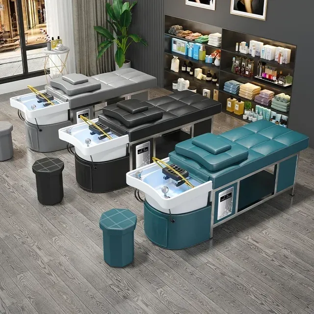 Salon de coiffure haut de gamme bassin en céramique lit… – vue 5
