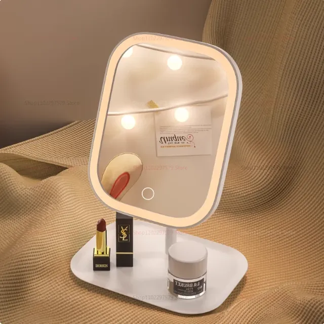 Miroir maquillage LED intelligent tactile tricolore… – vue 2