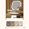 Miroir de maquillage pliable à lumière LED tricolore – vue 4