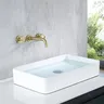 Robinet de lavabo en or brossé Robinet de lavabo mural à… – vue 6