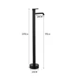 Lavabo sur pied autoportant en cuivre noir – vue 6