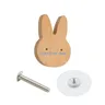 Poignée tiroir bois hêtre clair forme lapin stylisé… – vue 1