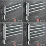 Support serviettes mural pivotant quatre bras acier inox… – vue 3