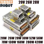 Alimentation à découpage 20V DC SMPS 26V 28V 20W 28W 52W 130W 168W 280W 300W 420W 110V AC 220V à 1A 2A 3A 5A 10A TERFACT