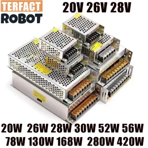 Alimentation à découpage 20V DC SMPS 26V 28V 20W 28W 52W 130W 168W 280W 300W 420W 110V AC 220V à 1A 2A 3A 5A 10A TERFACT