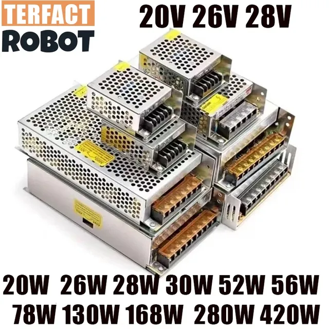 Alimentation à découpage 20V DC SMPS 26V 28V 20W 28W 52W…