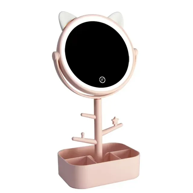 Miroir de maquillage LED avec oreilles – vue 5