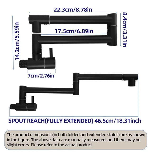 Robinet mural extensible pliable double bras articulé… – vue 6