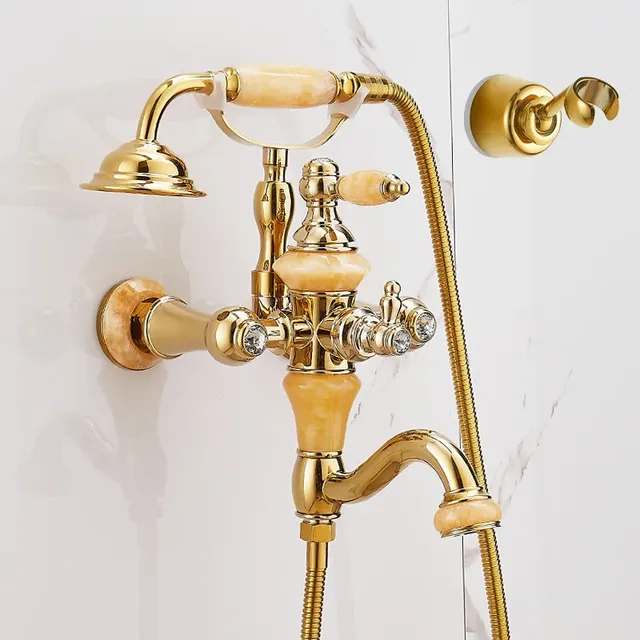 Pommeau de douche triple en laiton – vue 2